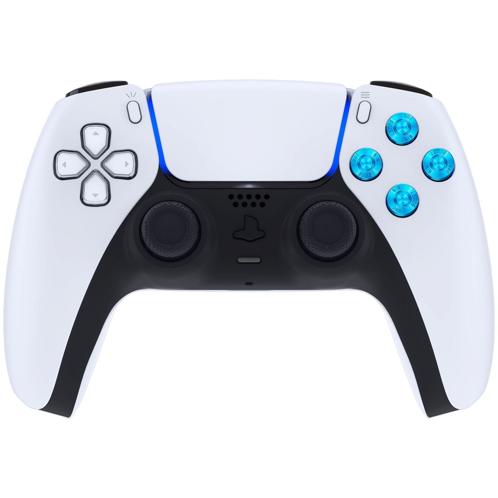 Blue Metal ABXY Buttons Compatible With PS5 Controller-JPFA004WS