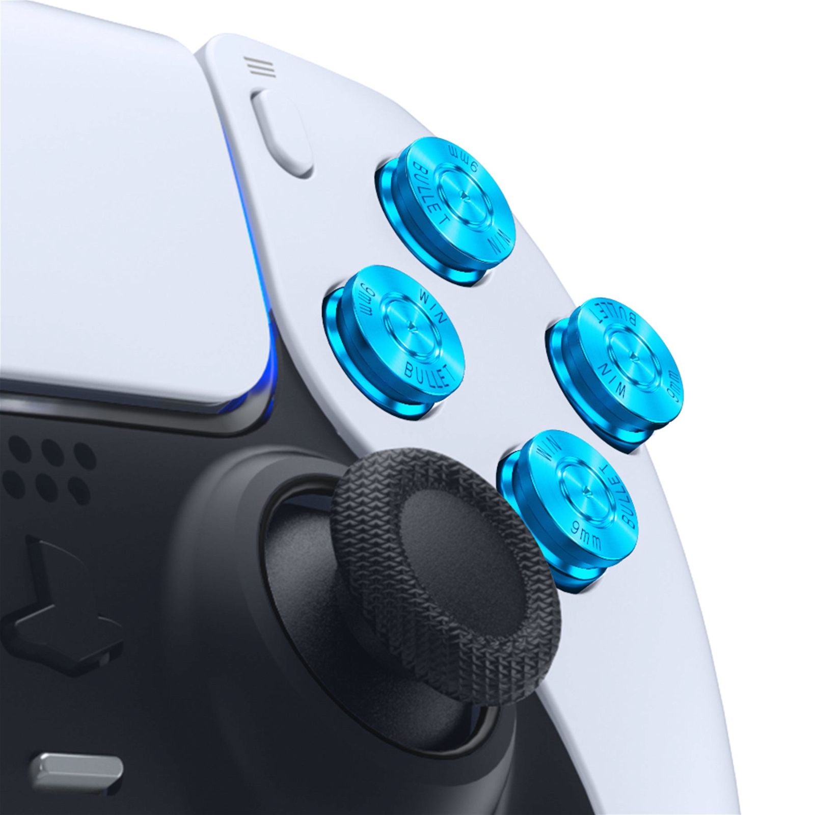 Blue Metal ABXY Buttons Compatible With PS5 Controller-JPFA004WS