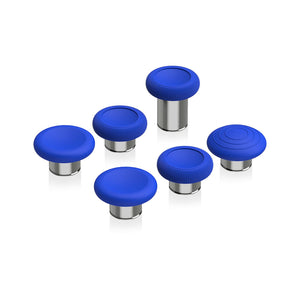 Blue & Metallic Silver 6 in 1 Metal Replacement Thumbsticks for Xbox Elite Series 2 & Elite 2 Core Controller (Model 1797) - IL805WS - Extremerate Wholesale