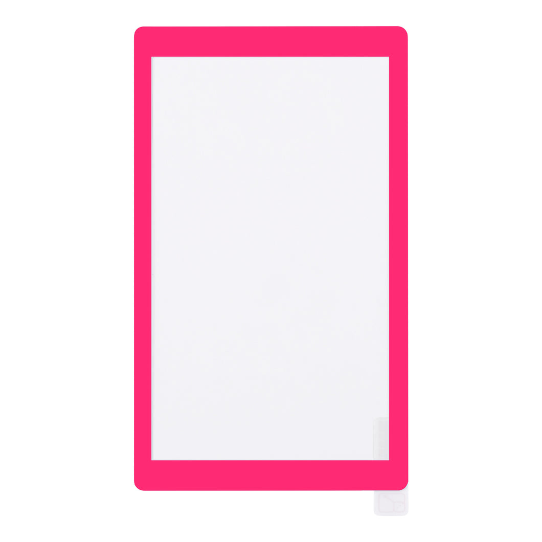 Bright Pink Border Transparent HD Clear Saver Protector Film, Tempered Glass Screen Protector for NS Lite-HL740WS