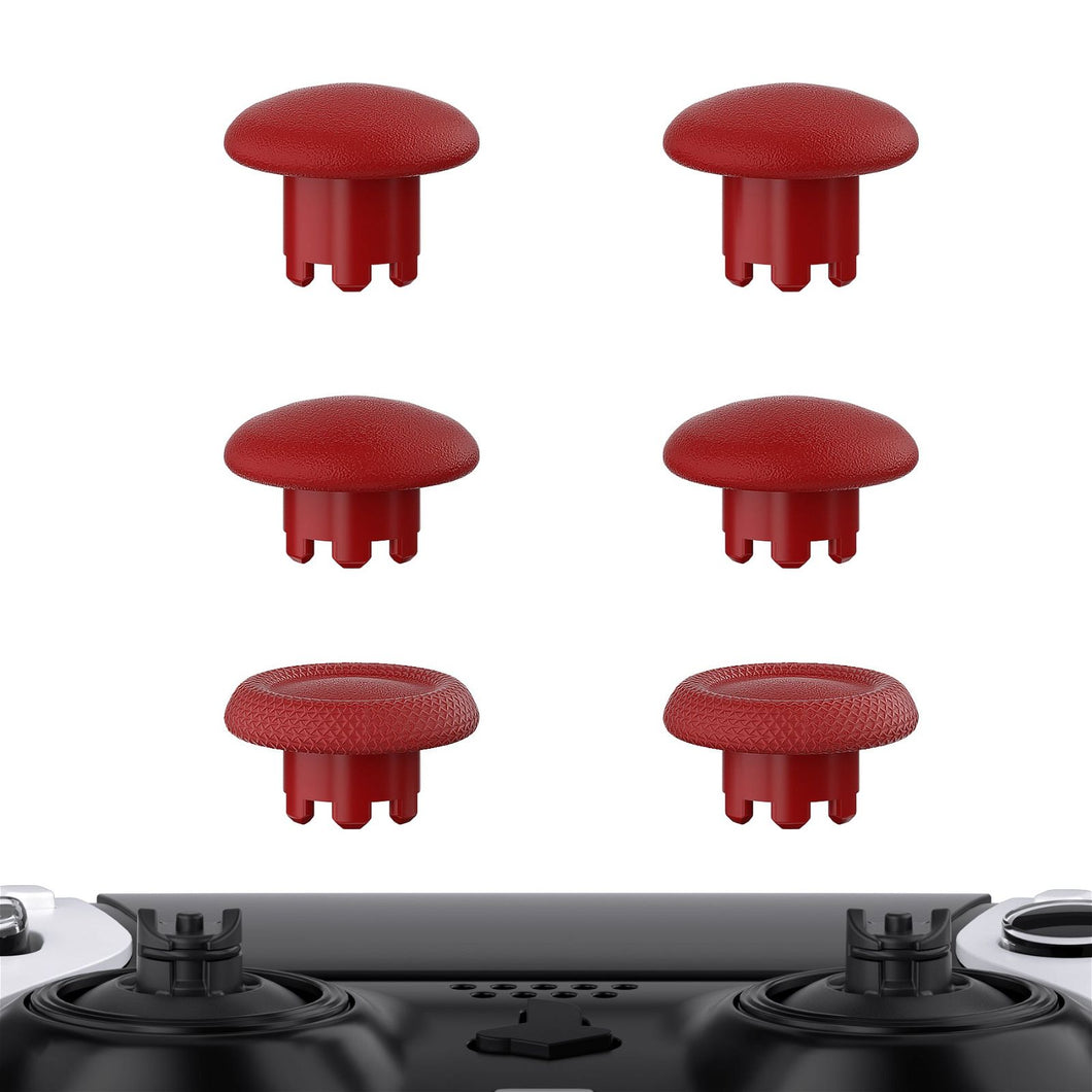 Carmine Red Interchangeable Replacement Thumbsticks Joystick Caps For PS5 Edge Controller- Controller & Thumbsticks Base Not Included- P5J105WS - Extremerate Wholesale