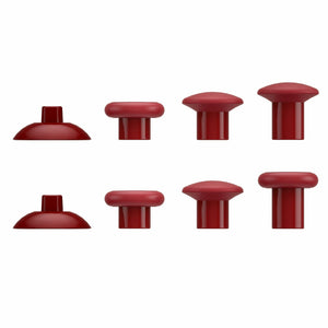Carmine Red ThumbsGear Interchangeable Ergonomic Thumbstick Compatible With PS4 Slim PS4 Pro PS5 Controller with 3 Height Domed and Concave Grips Adjustable Joystick-P4J1112WS - Extremerate Wholesale