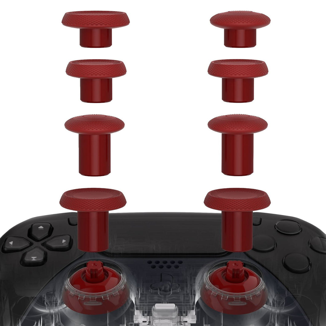 Carmine Red ThumbsGear V2 Interchangeable Ergonomic Thumbstick with 3 Height Convex & Concave Grips Adjustable Joystick for PS5 & PS4 Controller - YGTPFM004WS - Extremerate Wholesale
