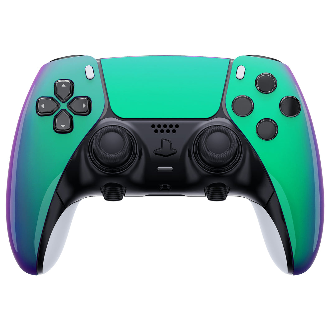 Chameleon Green Purple Left Right Front Housing Shell With Touchpad Compatible With PS5 Edge Controller - MLREGP010WS