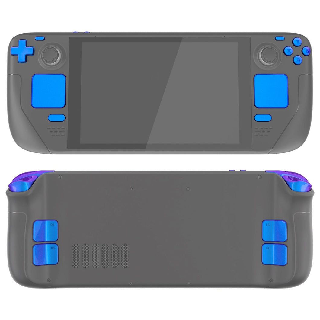 Chameleon Blue Purple Replacement Full Set Buttons for Steam Deck LCD Console - JESDP004WS - Extremerate Wholesale