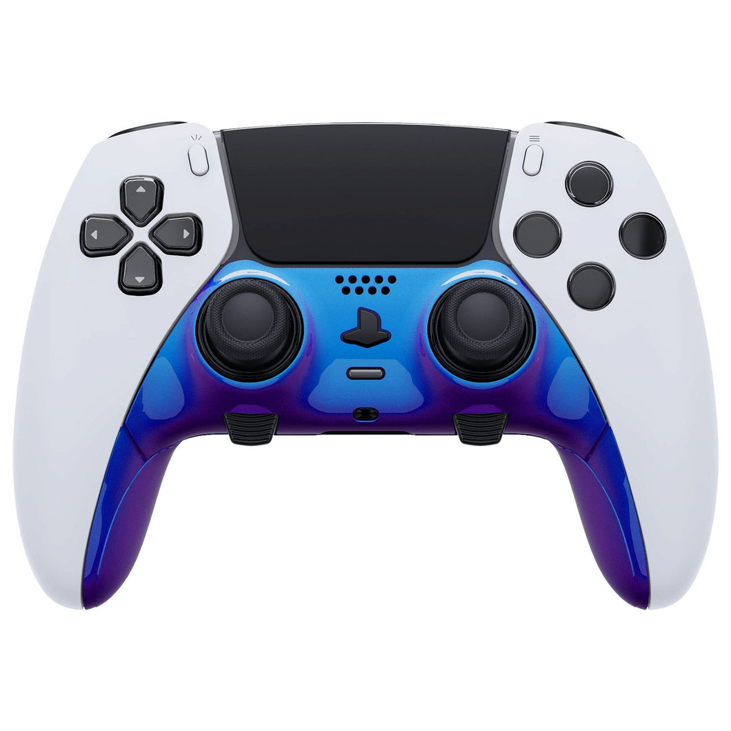 Chameleon Blue Purple Replacement Top Bottom Decorative Trim Shell Compatible with PS5 Edge Controller -CXQEGP008WS - Extremerate Wholesale