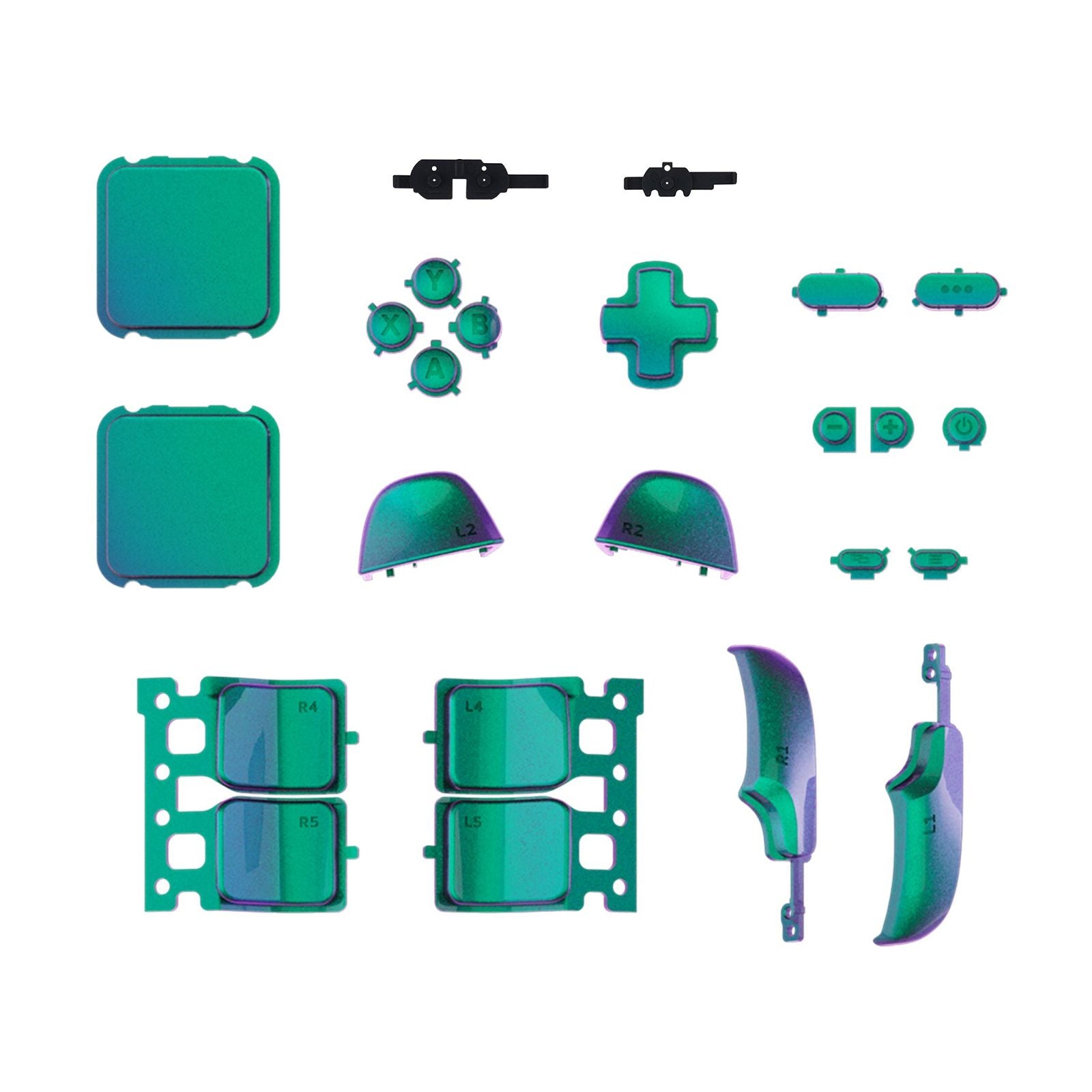 Chameleon Green Purple Replacement Full Set Buttons for Steam Deck