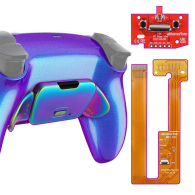 Chameleon Purple Blue - Rainbow Aura Blue & Purple Metal Buttons (RMB) Version Rise 2.0 Remap Kit For PS5 Controller BDM-030 & BDM-040 - XPFJ7014G3 - Extremerate Wholesale