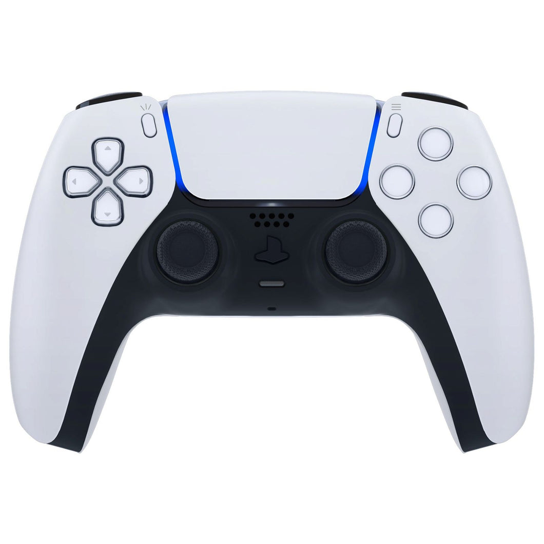 Charcoal Gray Decorative Trim Shell With Accent Rings Compatible With PS5 Controller-GPFM5006WS - Extremerate Wholesale