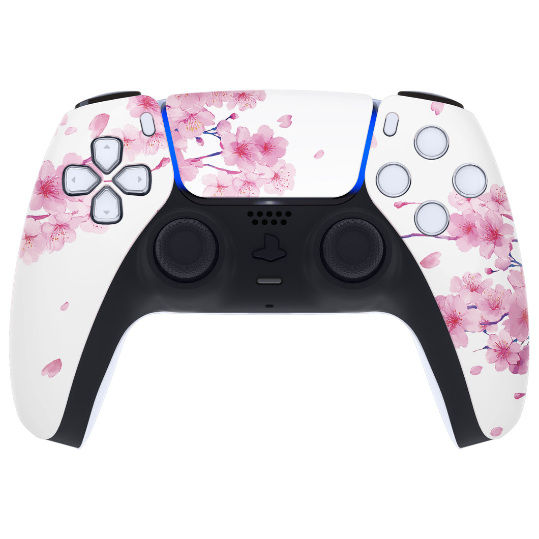 Cherry Blossom Whisper Front Shell With Touchpad Compatible With PS5 Controller BDM-010/020/030/040/050 - ZPFT1110G3WS