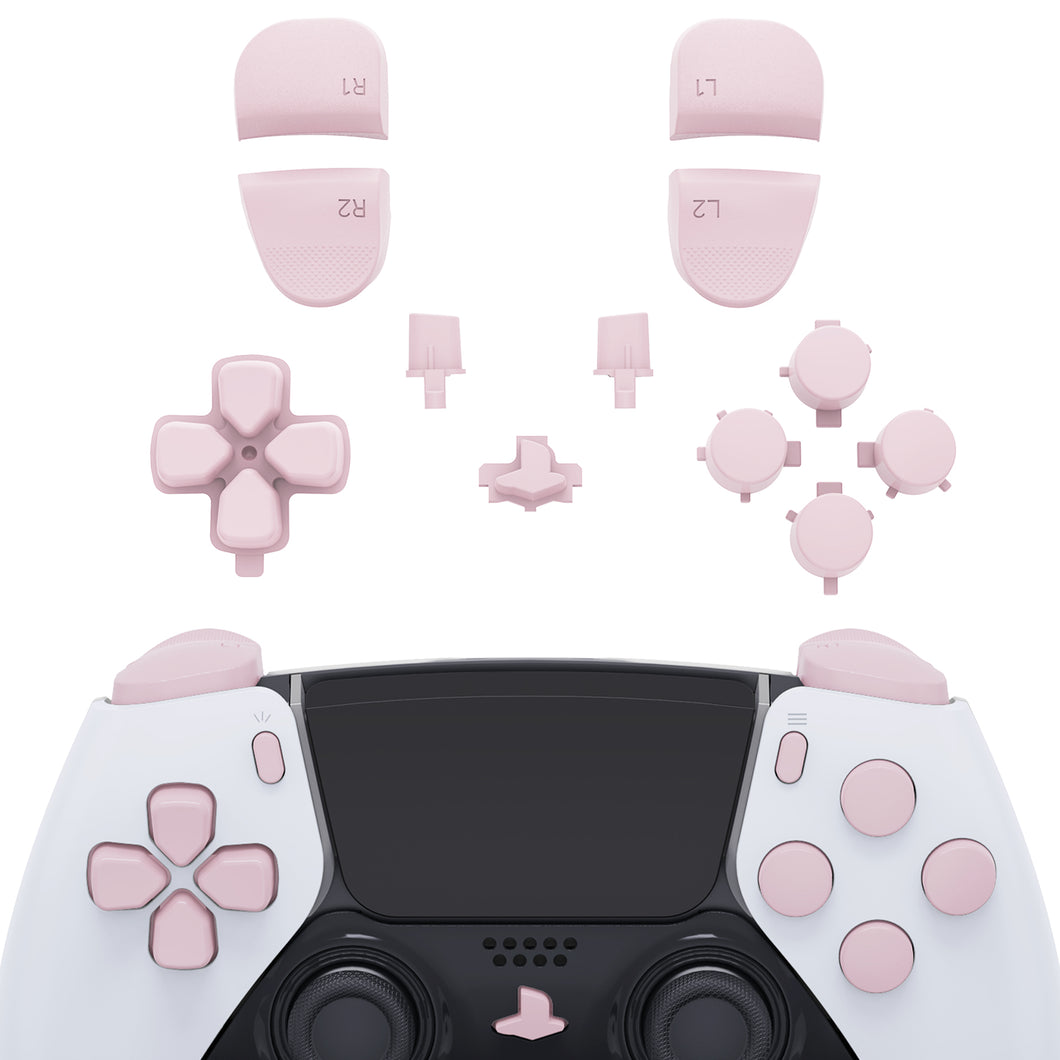 Cherry Blossoms Pink Full Set Button Kits Compatible With PS5 Edge Controller -JXTEGP009WS