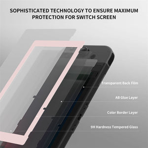 Cherry Blossoms Pink Border Tempered Glass Screen Protector For NS Console-NSPJ0702WS - Extremerate Wholesale