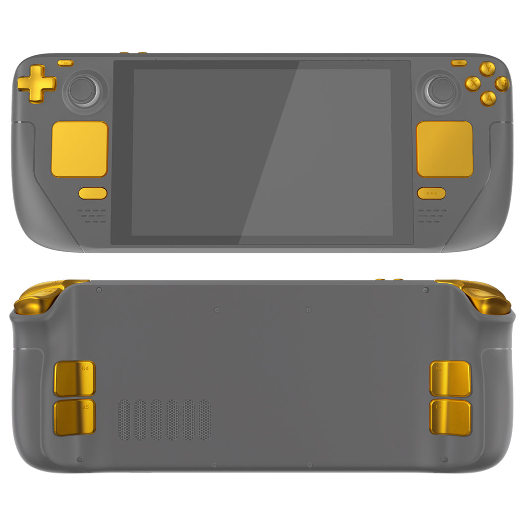 Chrome Gold Replacement Full Set Buttons for Steam Deck LCD Console - JESDD001WS