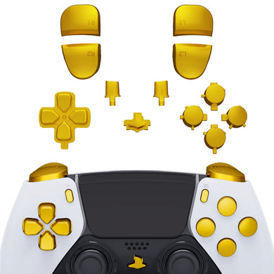 Chrome Gold Full Set Button Kits Compatible With PS5 Edge Controller -JXTEGD001WS - Extremerate Wholesale