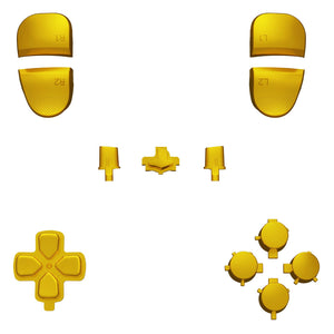 Chrome Gold Full Set Button Kits Compatible With PS5 Edge Controller -JXTEGD001WS - Extremerate Wholesale