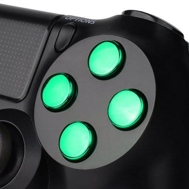 Chrome Green Buttons Compatible With PS4 Controller-P4J0222 - Extremerate Wholesale
