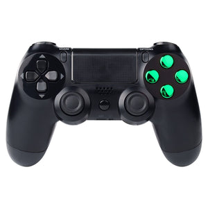 Chrome Green Buttons Compatible With PS4 Controller-P4J0222 - Extremerate Wholesale