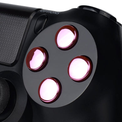 Chrome Pink Buttons Compatible With PS4 Controller-P4J0234 - Extremerate Wholesale