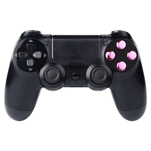 Chrome Pink Buttons Compatible With PS4 Controller-P4J0234 - Extremerate Wholesale