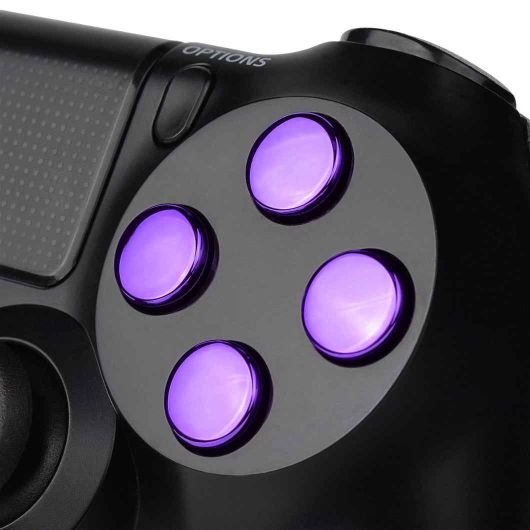 Chrome Purple Buttons Compatible With PS4 Controller-P4J0221 - Extremerate Wholesale