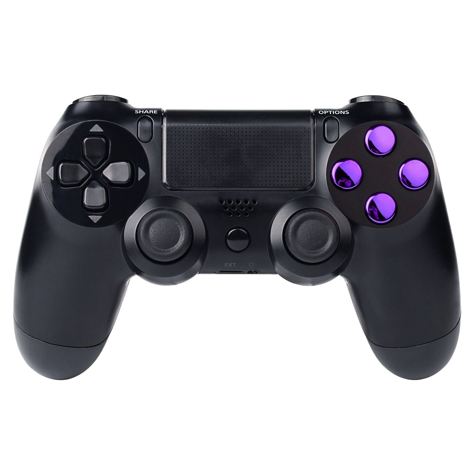 Chrome Purple Buttons Compatible With PS4 Controller-P4J0221