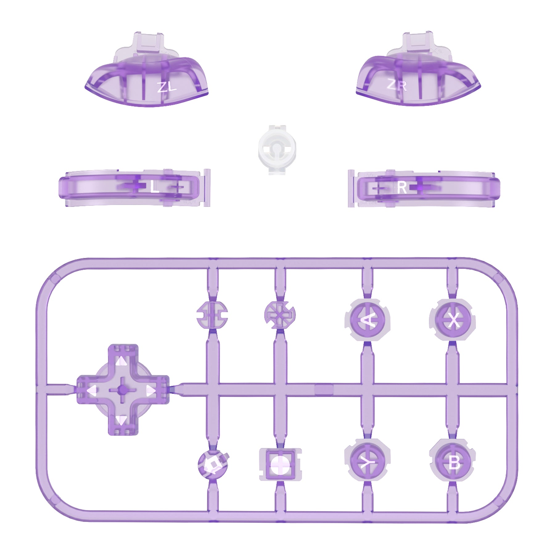 Clear Atomic Purple 14in1 Button Kits For NS Lite-HL408WS