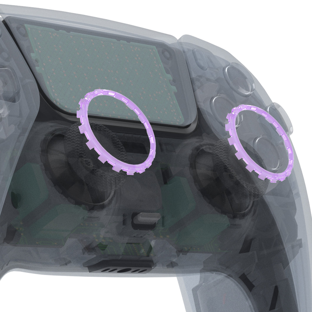 Clear Atomic Purple Accent Rings for PS5 Controller-JPF5031WS
