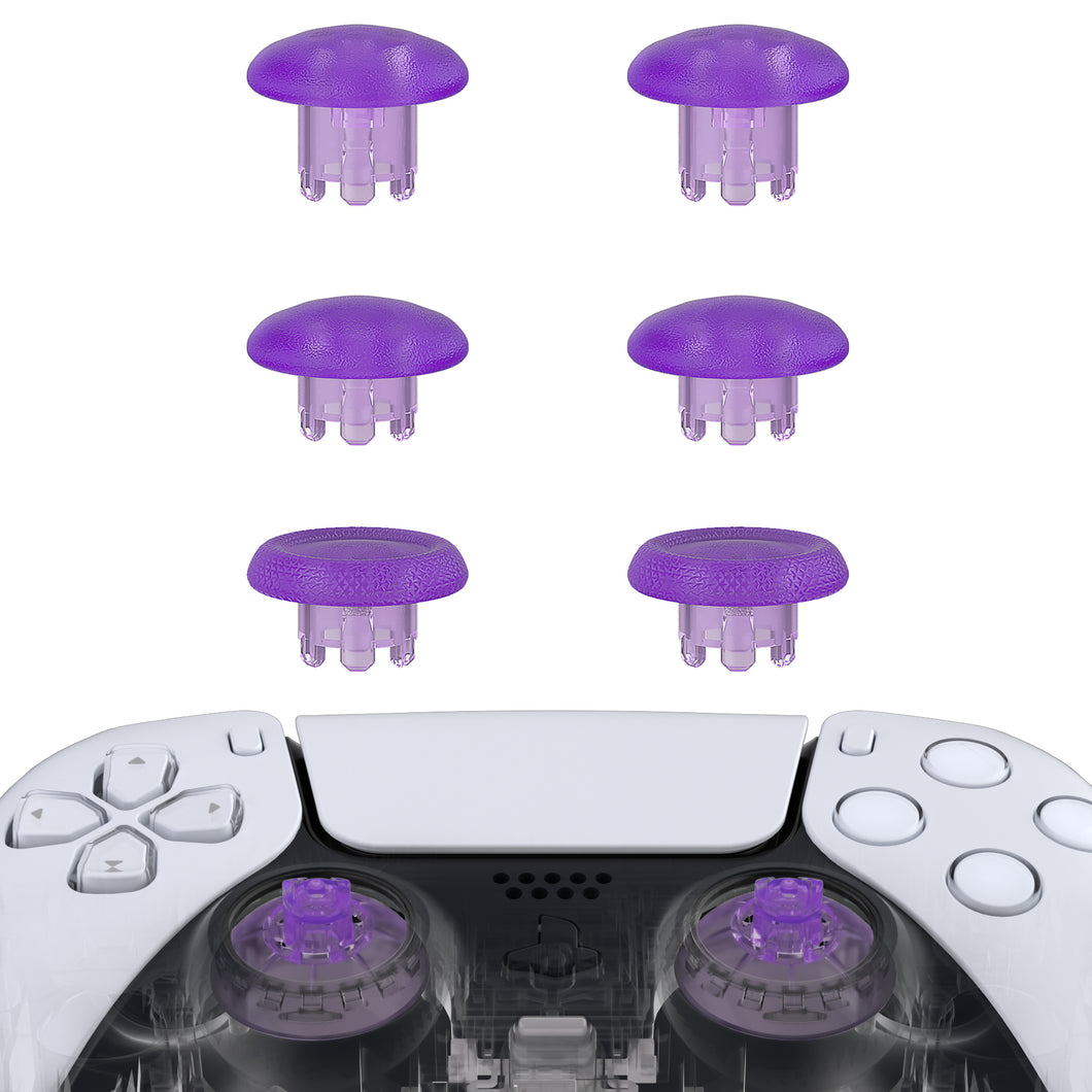 Clear Atomic Purple EDGE Sticks Replacement Interchangeable Thumbsticks for PS5 & PS4 All Model Controllers - P5J209WS