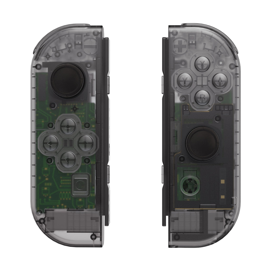 Clear Black Shells With Middle Tray For NS Switch Joycon & OLED Joycon-CM510WS