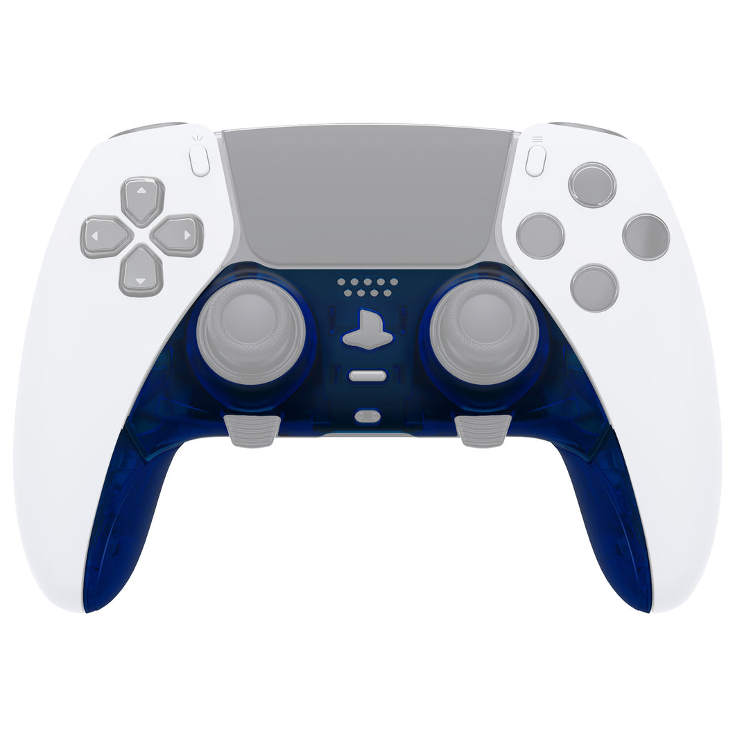 Clear Blue Replacement Top Bottom Decorative Trim Shell Compatible with PS5 Edge Controller -CXQEGM004WS