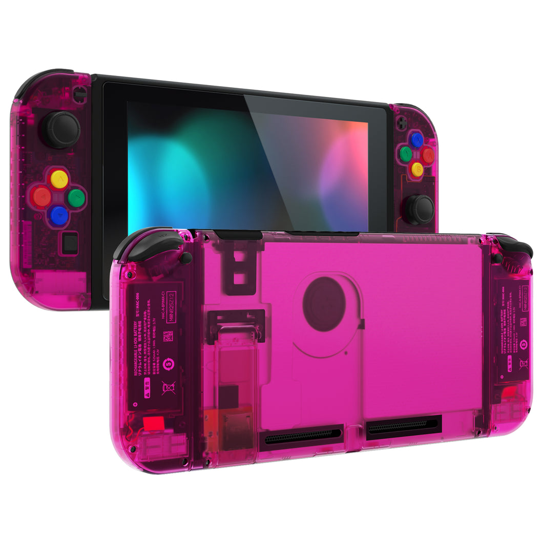Clear Candy Pink Full Shells For NS Joycon-Without Any Buttons Included-QM516WS