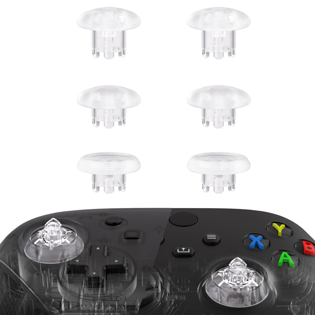 Clear EDGE Sticks Replacement Interchangeable Thumbsticks for Xbox Series X/S & Xbox Core & Xbox One X/S & Xbox Elite V1 & NS Switch Pro Controller - AGLX3M006WS