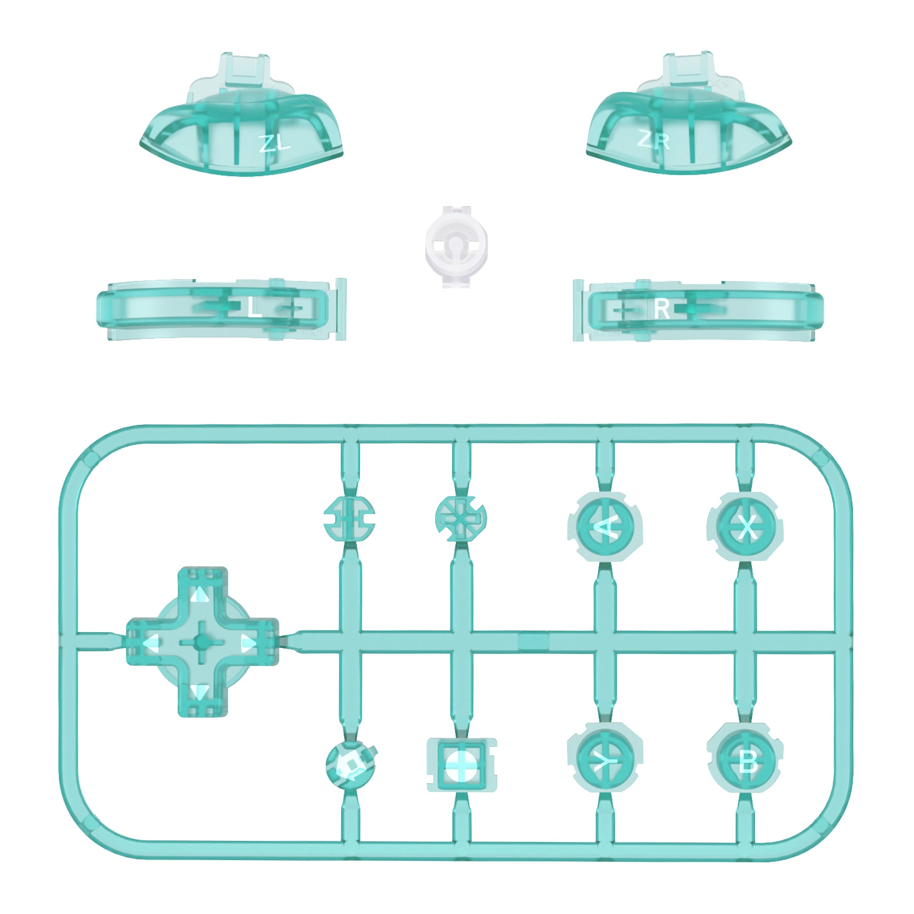 Clear Emerald Green 14in1 Button Kits For NS Lite-HL409WS