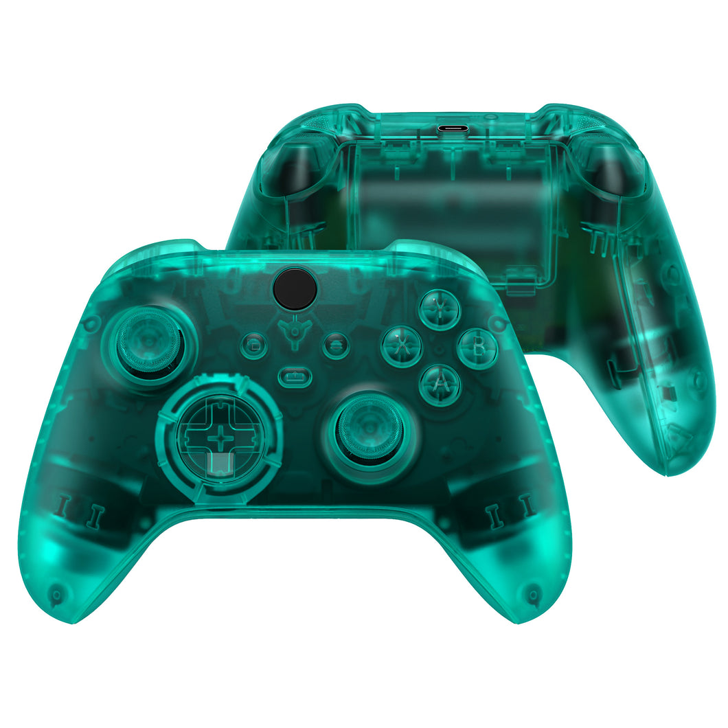 Clear Emerald Green Full Set Shell Kits For Xbox Series X/S Controller-QX3M509WS