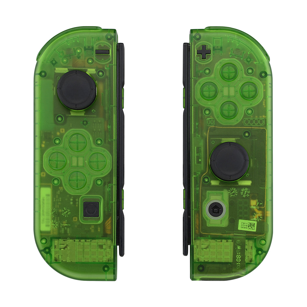 Clear Green Shells With Middle Tray For NS Switch Joycon & OLED Joycon-CM503WS