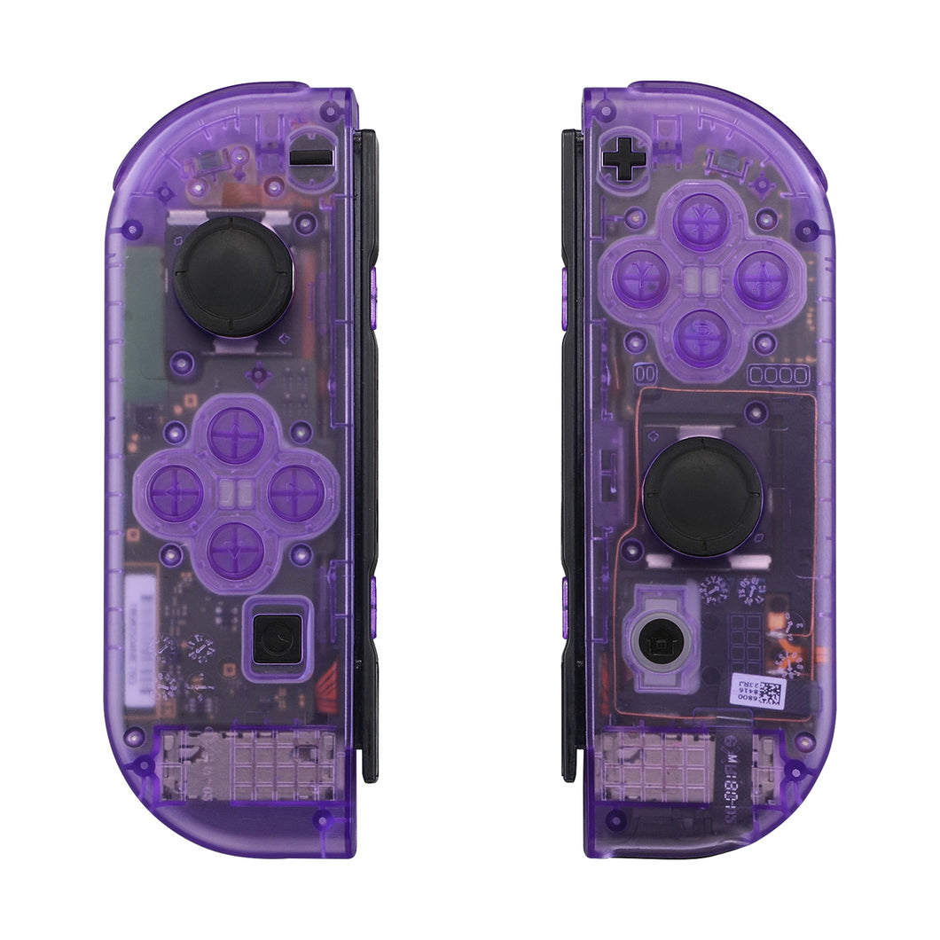 Clear Purple Shells With Middle Tray For NS Switch Joycon & OLED Joycon-CM505WS