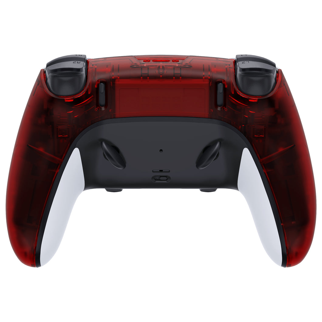 Clear Red Back Shell Compatible With PS5 Edge Controller - DQZEGM006WS