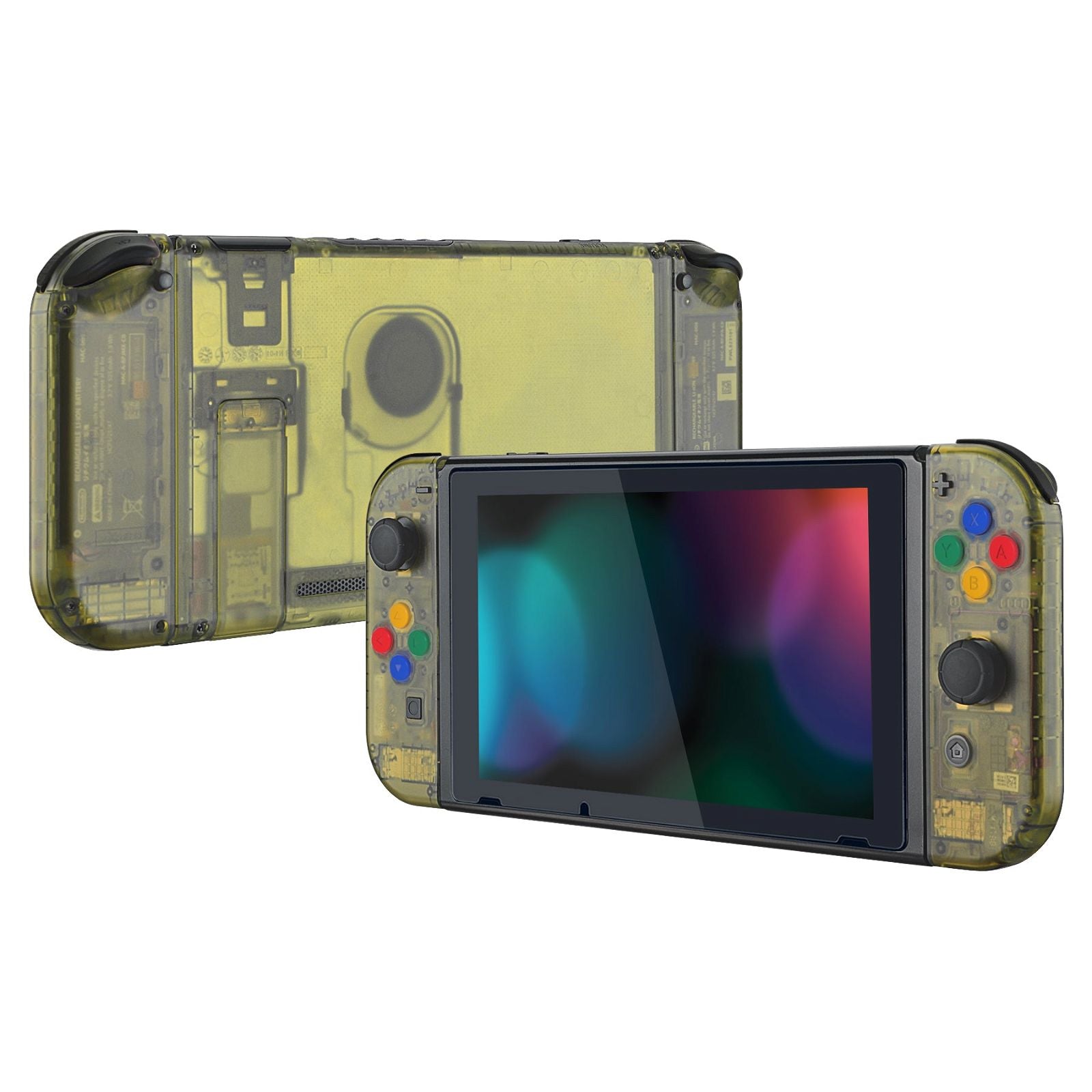 Clear Amber Yellow Full Shells For NS Joycon-Without Any