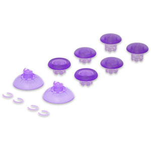 Clear Atomic Purple EDGE Sticks Replacement Interchangeable Thumbsticks for PS5 & PS4 All Model Controllers - P5J209WS - Extremerate Wholesale