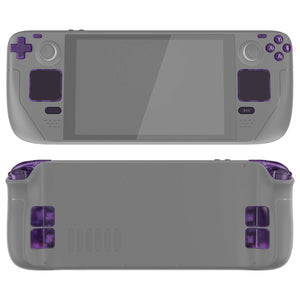 Clear Atomic Purple Replacement Full Set Buttons for Steam Deck LCD Console - JESDM003WS - Extremerate Wholesale