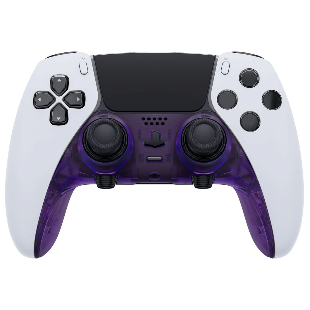 Clear Atomic Purple Replacement Top Bottom Decorative Trim Shell Compatible with PS5 Edge Controller -CXQEGM001WS - Extremerate Wholesale