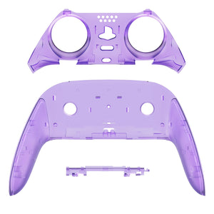 Clear Atomic Purple Replacement Top Bottom Decorative Trim Shell Compatible with PS5 Edge Controller -CXQEGM001WS - Extremerate Wholesale