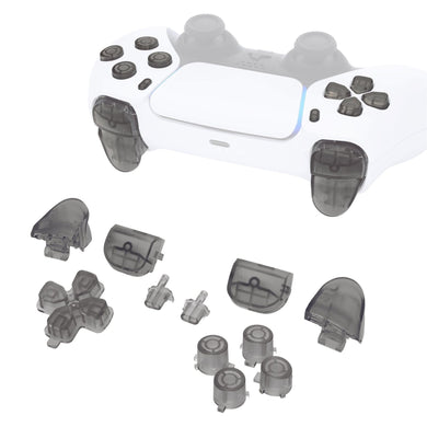 Clear  Black 11in1 Button Kits Compatible With PS5 Controller BDM-010 & BDM-020 - JPF3023G2WS - Extremerate Wholesale