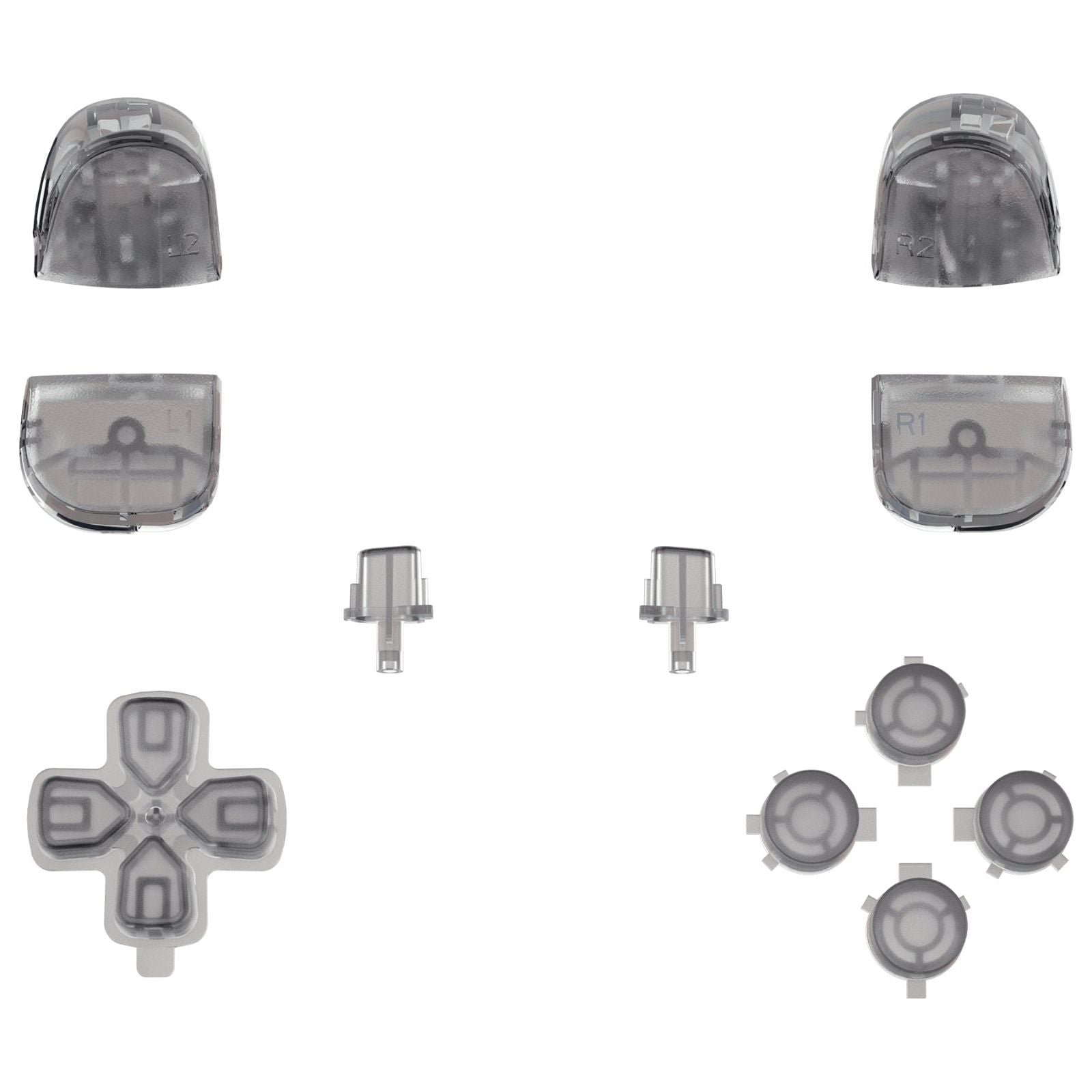 Clear Black 11in1 Button Kits Compatible With PS5 Controller BDM