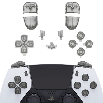 Clear Black Full Set Button Kits Compatible With PS5 Edge Controller -JXTEGM003WS - Extremerate Wholesale