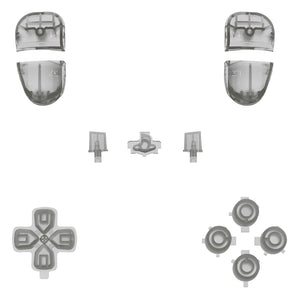 Clear Black Full Set Button Kits Compatible With PS5 Edge Controller -JXTEGM003WS - Extremerate Wholesale