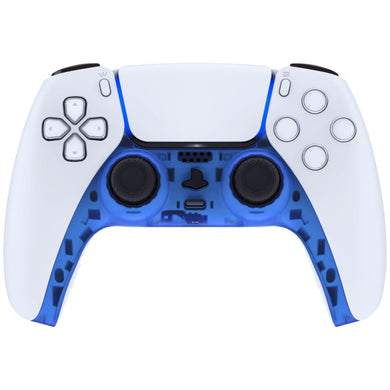 Clear Blue Decorative Trim Shell With Accent Rings Compatible With PS5 Controller-GPFM5004WS - Extremerate Wholesale