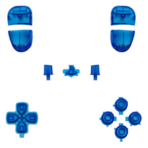 Clear Blue Full Set Button Kits Compatible With PS5 Edge Controller -JXTEGM004WS - Extremerate Wholesale