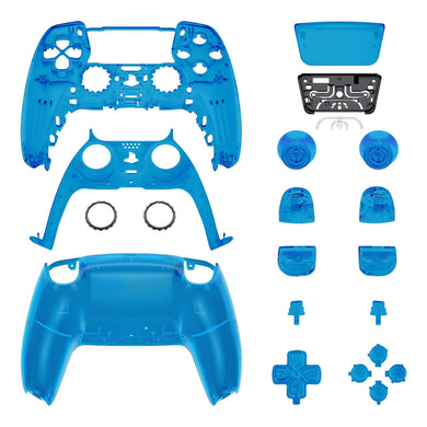 Clear Blue Full Set Shell Kits For PS5 Controller BDM-030 & BDM-040 - QPFM5004G3WS - Extremerate Wholesale