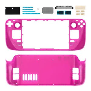 Clear Candy Pink Full Set Shell For Steam Deck LCD Console - QESDM008WS - Extremerate Wholesale